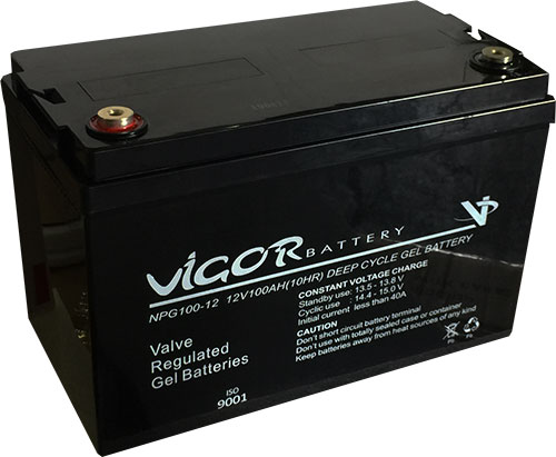 Vigor 12v 100Ah Jel Solar Akü