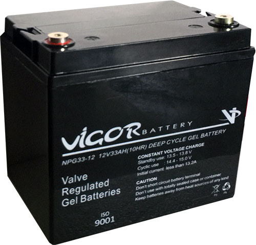 Vigor 12v 33Ah Solar Jel Akü
