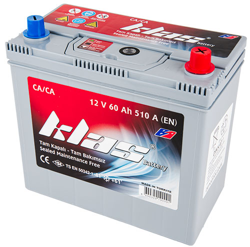 Klas Akü 12v 60Ah 510A (Dar)