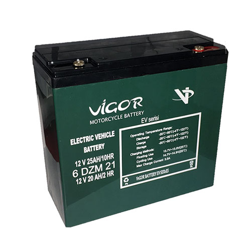 Vigor – 6 Dzm 20-21 12v 25Ah / 10 HR Elektrikli Bisiklet Aküsü